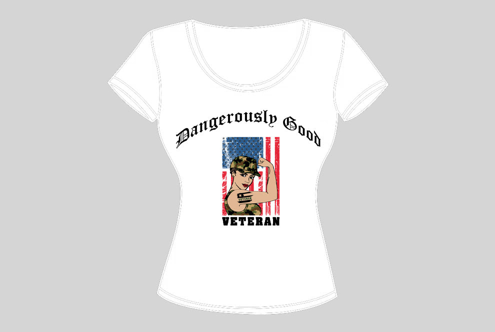 Tough as a Woman-Veteran T-shirt